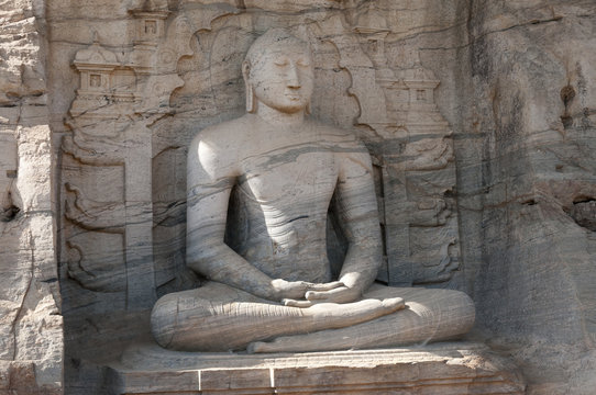 Budha statue in Polonnaruwa Sri Lanka