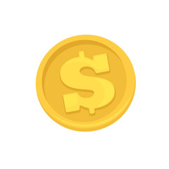 Set of cash paper money and coins.