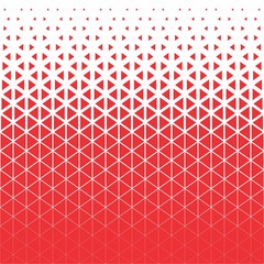 Abstract polygon red and white graphic triangle pattern