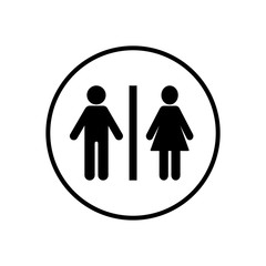 restroom sign isolated vector, transparent