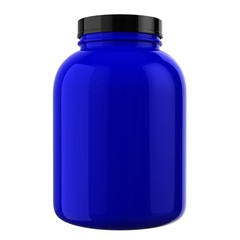 Blue Pretien Bottle with Black Cap