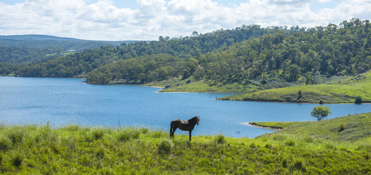 View from Lithgow contryside town in NSW Australia