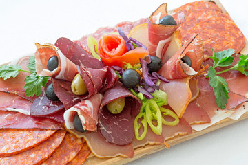 Appetizer, smoked ham
