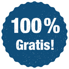 100% Gratis! Sticker - Vektor - blau