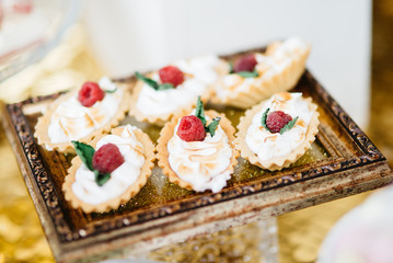 Delicious wedding reception candy bar