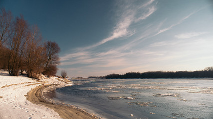 winter landscape frozen river
