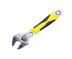 Adjustable wrench isolated on white background