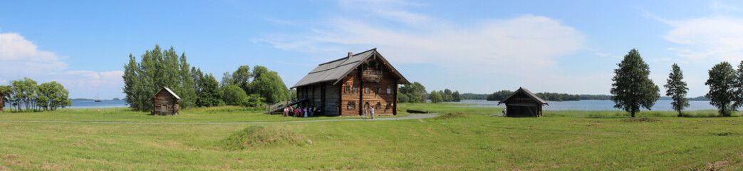 Traditional hut on the Kizhi Island, Russia, Karelia