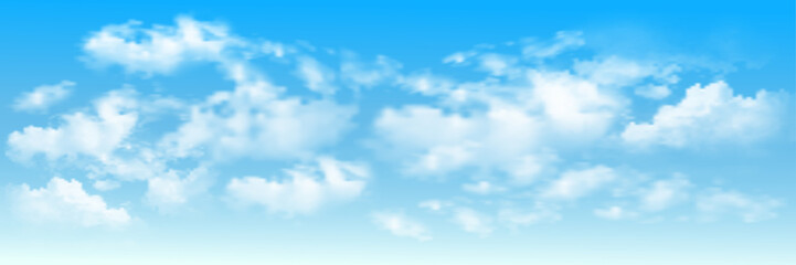 Background with clouds on blue sky. Blue Sky vector - obrazy, fototapety, plakaty