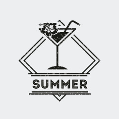 summer relax flat icon vector illustration design graphic