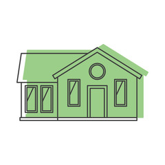 House doodle icon vector illustration for design and web isolated on white background