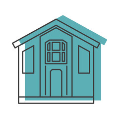 Country house doodle icon vector illustration for design and web isolated on white background