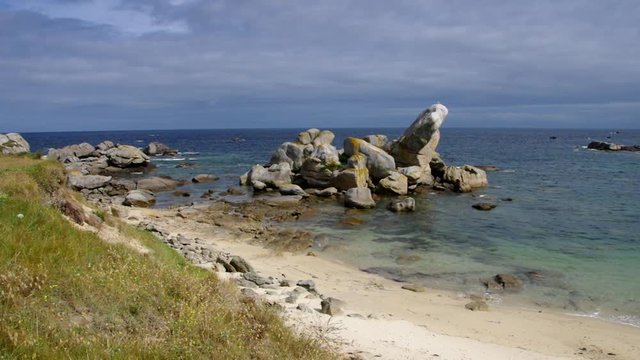 Kerlouan Strand in der Bretagne, Finistere in Frankreich