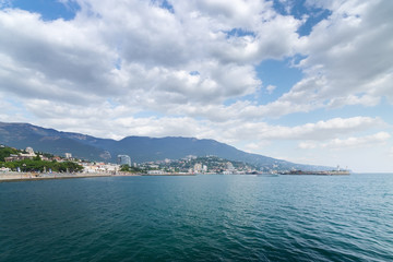 Yalta embankment Crimea bright daytime landscape journey the Crimea