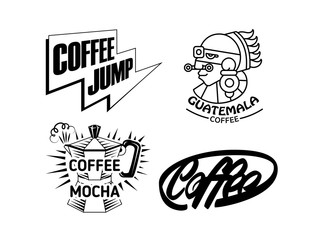 Obraz premium Coffee logo collection. Vector illustration.
