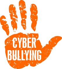 Stop cyber bullying hand
