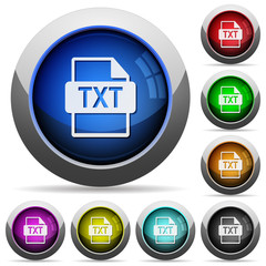 TXT file format round glossy buttons