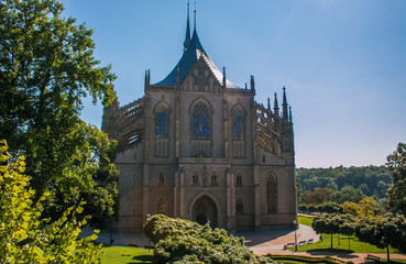 Naklejka premium Chiesa gotica di Santa Barbara a Kutna Hora, Boemia, Repubblica Ceca