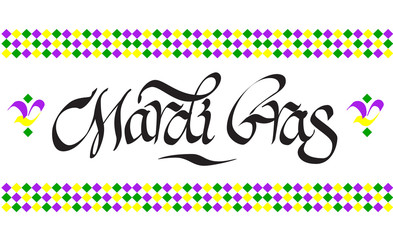 Vector illustration Mardi Gras festival poster.