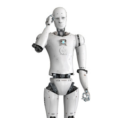 android robot thinking