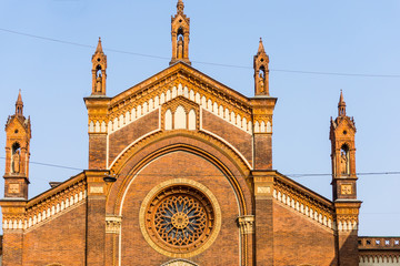 Street view of church landmarks of Dublin Ireland