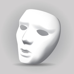 Carnival mask on grey backdrop