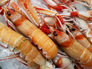 Crayfish in the fish market
