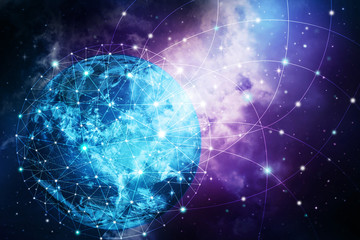 Obraz premium Global network background