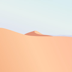 Fototapeta na wymiar Colored minimalistic desert landscape illustration vector background 