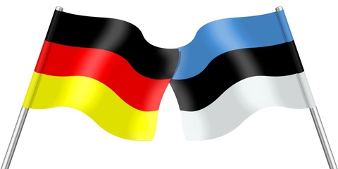 Flags. Germany and Estonia