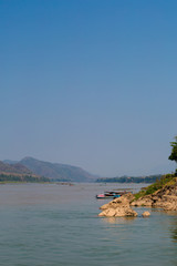 Obraz premium Mekhong river in Luang Prabang