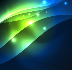 Illuminated neon waves