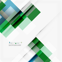 Obraz premium Abstract blocks template design background, simple geometric shapes on white, straight lines and rectangles