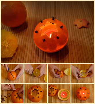 Orangenkerze Bastelanleitung
