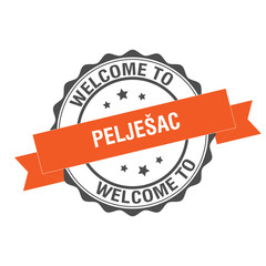 Obraz premium Welcome to Peljesac stamp illustration
