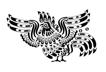 Rooster silhouette. Vector illustration.