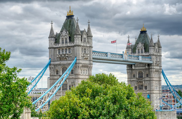 London Tower Bridge in summer