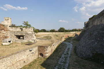 Deep and wide ditch in front of the Belgrade Fortress, Serbia