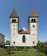 Fototapeta na wymiar Church of St. Peter and Paul in Niederzell on the island of Reichenau - Lake Constance, Baden-Wuerttemberg, Germany, Europe