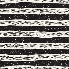 Decorative seamless pattern with doodle lines. Hand painted grungy wavy stripes background. Trendy endless freehand texture