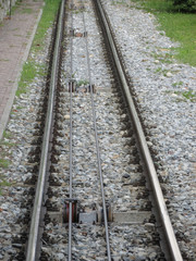 Fototapeta na wymiar funicular railway track