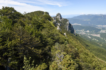 Denti della vecchia mountain over Lugano on Switzerland