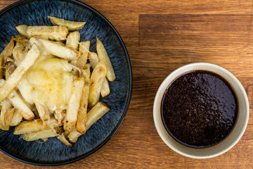 Bowl of Fresh Cheesy Chips With Gravy