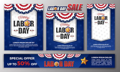 Happy Labor day banner