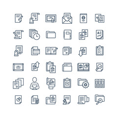 Office documents icon set