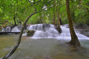 Huay mae kamin waterfall in Kanchanaburi Thailand

