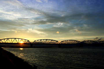 Fototapeta na wymiar Yoshinogawa Bridge