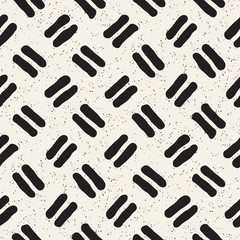 Seamless pattern with hand drawn lines. Abstract background with freehand brush strokes. Black and white texture. Ornament for wrapping paper.