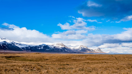 Mountain Sky Snow Iceland 