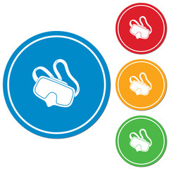 Diving mask icon isolated